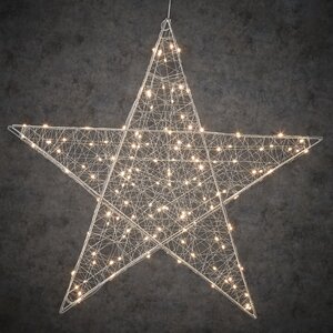 Светодиодное украшение Звезда Герэль 78 см, 160 теплых белых LED, IP44 Edelman фото 1
