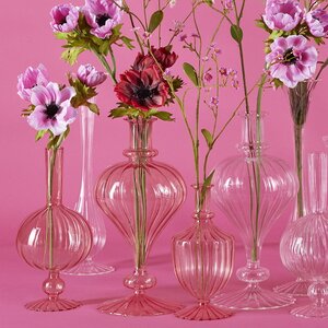 Стеклянная ваза Monofiore 30 см нежно-розовая EDG фото 4