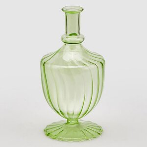 Стеклянная ваза-подсвечник Monofiore 20 см нежно-зеленая EDG фото 1