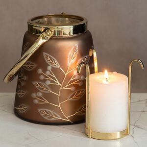 Декоративный подсвечник Miraggio 15 см орех, стекло EDG фото 2