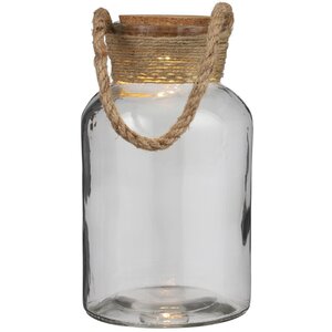 Стеклянная ваза для флорариума и композиций Банка Люмос с подсветкой 31 см, на батарейках Edelman фото 2