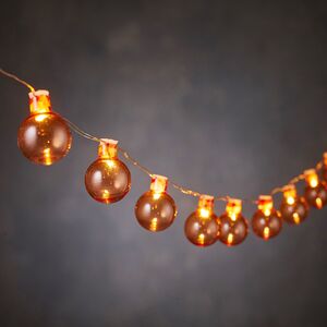 Светодиодная гирлянда шарики Juicy Orange 1.9 м, 20 LED ламп, на батарейках, таймер, IP44 (Edelman, Нидерланды). Артикул: 1070780