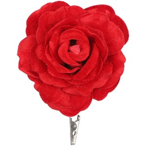 Роза Дейрона Velvet 12 см красная, клипса Edelman фото 4