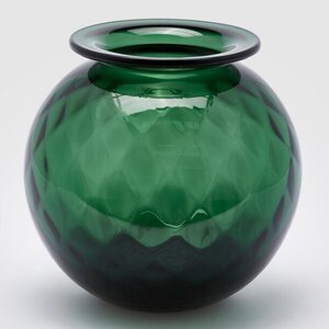 Стеклянная ваза Rossella 20 см зеленая (EDG, Италия). Артикул: 107535-86