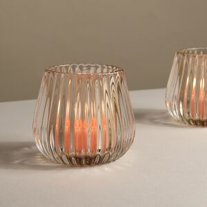 Стеклянный подсвечник Jefferson 8 см персиковый (EDG, Италия). Артикул: 107812-95-2