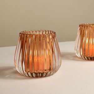 Стеклянный подсвечник Jefferson 8 см медный (EDG, Италия). Артикул: 107812-95-3