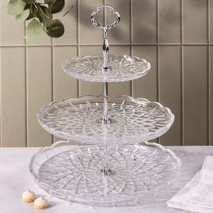 Фруктовница Salisbury трехъярусная 35 см, стекло EDG фото 3