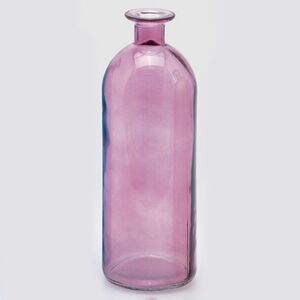 Стеклянная ваза-подсвечник Гратин 26 см розовая EDG (ЭДГ) фото 3