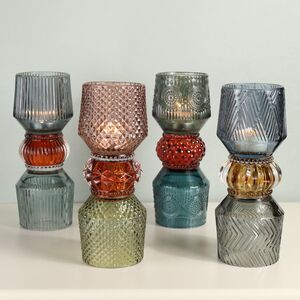 Стеклянный подсвечник Roncella 20 см, двусторонний EDG (ЭДГ) фото 2