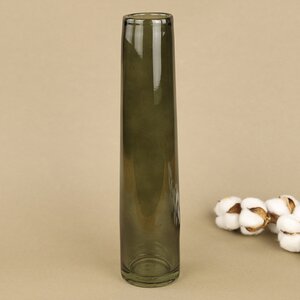 Стеклянная ваза Рейфгвино 31 см темно-зеленая Edelman фото 1