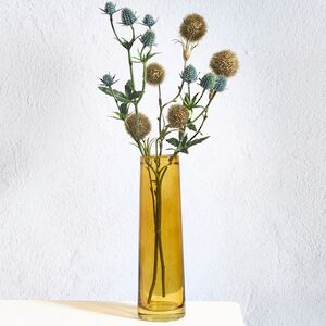 Ваза для цветов Ксандра Сингл 24 см янтарная