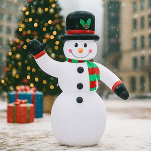Надувная фигура Снеговик - Christmas is coming 2 м с LED подсветкой, IP44 (Edelman, Нидерланды). Артикул: 1086640