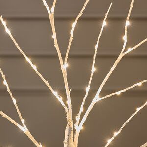 Светодиодное дерево Белая Береза 60 см, 96 теплых белых LED ламп, на батарейках, IP20 Edelman (Эдельман) фото 2