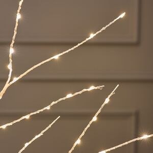 Светодиодное дерево Белая Береза 60 см, 96 теплых белых LED ламп, на батарейках, IP20 Edelman (Эдельман) фото 5