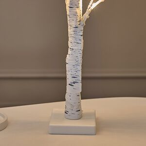 Светодиодное дерево Белая Береза 60 см, 96 теплых белых LED ламп, на батарейках, IP20 Edelman (Эдельман) фото 7