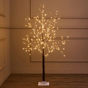 Светодиодное дерево Медейрес 120 см коричневое, 300 теплых белых LED ламп, таймер, IP44