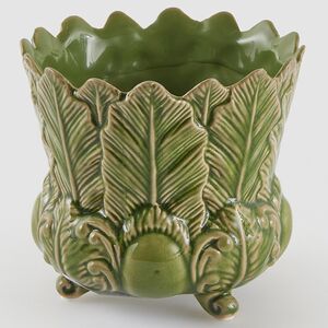 Декоративная ваза-кашпо Пианта Феличе 13 см зеленая