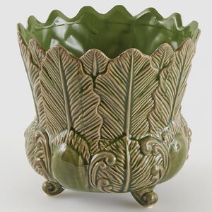 Декоративная ваза-кашпо Пианта Феличе 17 см зеленая