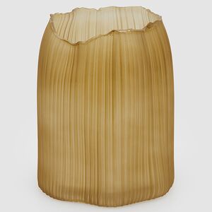 Стеклянная ваза Милле Сольчи 23 см песочная