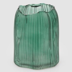 Стеклянная ваза Милле Сольчи 23 см бирюзовая (EDG, Италия). Артикул: 1100928A894