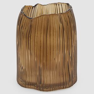 Стеклянная ваза Милле Сольчи 23 см кофейная