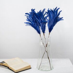 Декоративная ветка с перьями Gerdiway 80 см синяя Edelman фото 2