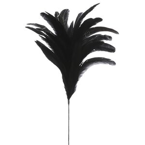 Декоративная ветка с перьями Gerdiway 80 см черная Edelman фото 1