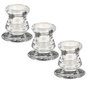 Стеклянный подсвечник Леалла 6 см, 3 шт, прозрачный (Edelman, Нидерланды). Артикул: 1102632