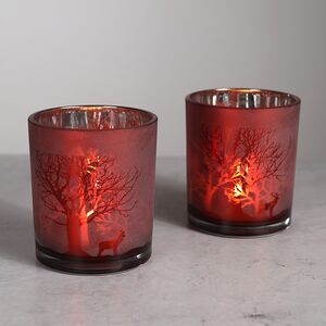 Декоративный подсвечник стакан Адальюр 10 см красный Edelman (Эдельман) фото 5