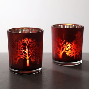 Декоративный подсвечник стакан Адальюр 10 см красный Edelman (Эдельман) фото 4