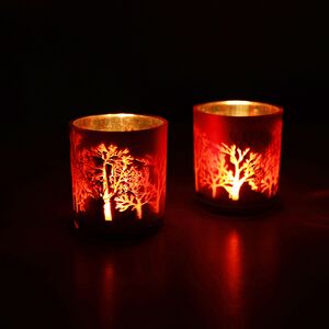 Декоративный подсвечник стакан Адальюр 10 см красный Edelman (Эдельман) фото 2