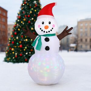 Надувная фигура с подсветкой Снеговик Чарли 120 см, IP44