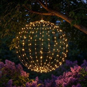 Подвесной светильник Шар Вэллар 50 см, 320 экстра теплых белых LED ламп, таймер, IP44