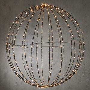 Подвесной светильник Шар Вэллар 60 см, 400 экстра теплых белых LED ламп, таймер, IP44