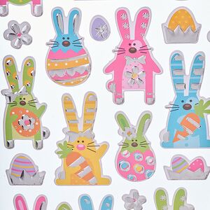 Пасхальные наклейки Кролики 26*15 см Koopman фото 2