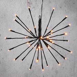 Светодиодное украшение Firework Black 30 см, 42 экстра теплых белых LED ламп, IP44 (Edelman, Нидерланды). Артикул: 1106952