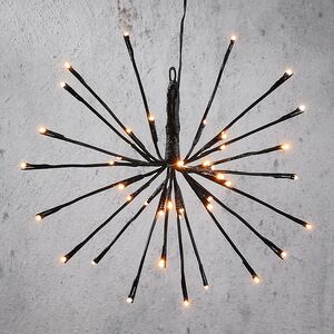 Светодиодное украшение Firework Black 30 см, 42 экстра теплых белых LED ламп, IP44