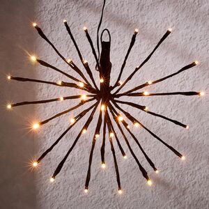 Светодиодное украшение Firework Black 30 см, 42 экстра теплых белых LED ламп, IP44 (Edelman, Нидерланды). Артикул: 1106952