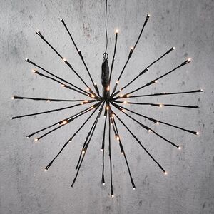 Светодиодное украшение Firework Black 45 см, 72 экстра теплых белых LED ламп, IP44