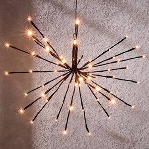 Светодиодное украшение Firework Black 45 см, 72 экстра теплых белых LED ламп, IP44 (Edelman, Нидерланды). Артикул: 1106953