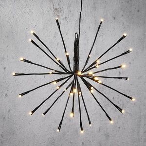 Светодиодное украшение Firework Black 30 см, 42 теплых белых LED ламп, IP44 Edelman фото 1