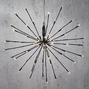 Светодиодное украшение Firework Black 45 см, 72 теплых белых LED ламп, IP44 (Edelman, Нидерланды). Артикул: 1106955