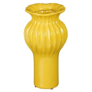 Керамическая ваза Ornamentum 30 см желтая Edelman фото 1