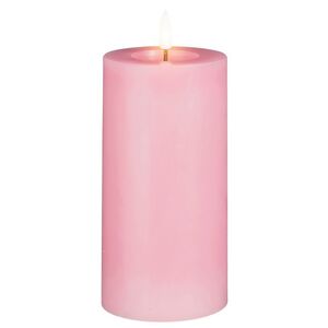 Светодиодная свеча с имитацией пламени Манарола 15 см, розовая, таймер, на батарейках (Edelman, Нидерланды). Артикул: 1134689