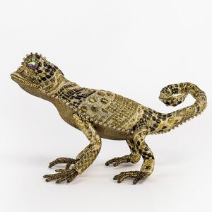 Декоративная фигура Ящерица - Ecailles de Lumiere 28 см золотая Winter Deco фото 3