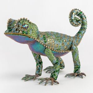 Декоративная фигура Нефритовая Ящерица - Драгоценный Талисман 28 см (Winter Deco, Россия). Артикул: 1135258