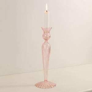 Стеклянный подсвечник Джейда Рефинадо 25 см розовый Edelman (Эдельман) фото 3