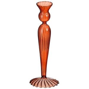 Стеклянный подсвечник Jayda Refinado 25 см оранж (Edelman, Нидерланды). Артикул: 1139268