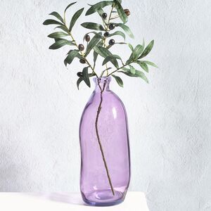 Стеклянная ваза-бутылка Саладеро 35 см лиловая