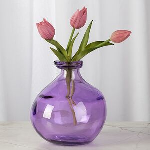 Стеклянная ваза Ронель 18 см лиловая Edelman фото 2